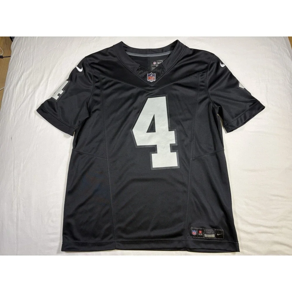 Nike Derek Carr Las Vegas Raiders Game Football Jersey Black Men's Size Medium